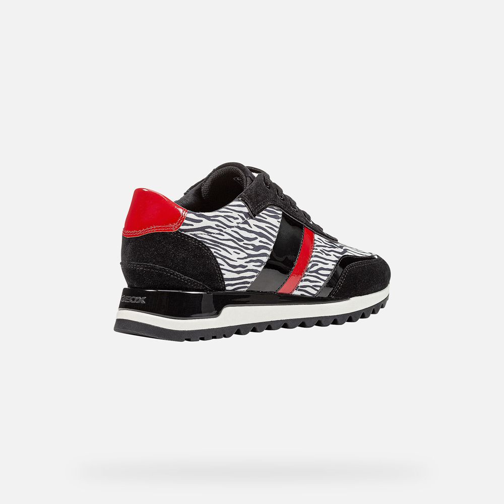 Geox Bayan Spor Ayakkabı Siyah/Beyaz - Tabelya - EQD-346871